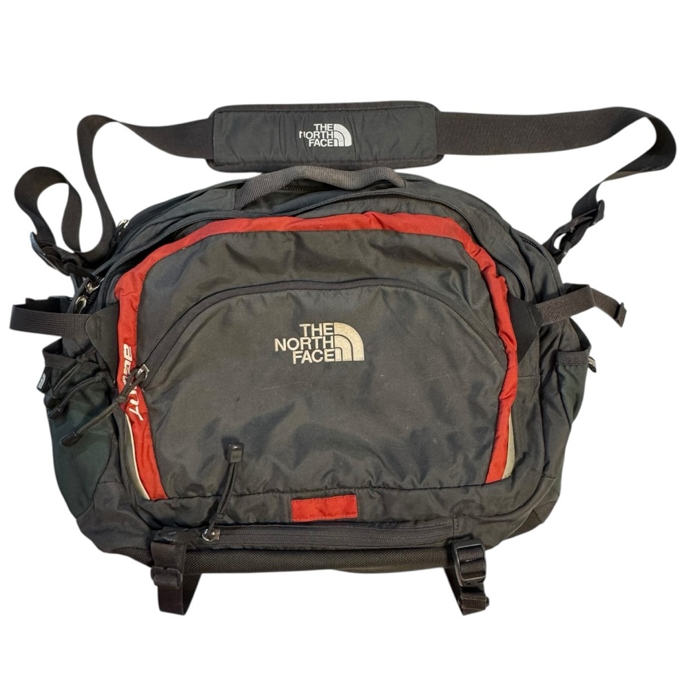 The North Face Shoulder Bag T118 T518 Agent Hiking Laptop School Black Red